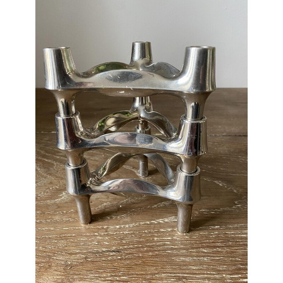 Image 1 of Ensemble de 3 bougeoirs modulaires vintage par Bmf Nagel, 1970