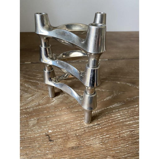 Ensemble de 3 bougeoirs modulaires vintage par Bmf Nagel, 1970