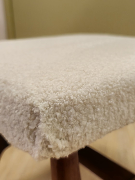 Image 1 of Vintage Danish Teak Footstool Bench Hocker Footstool Stool Teddy Teak