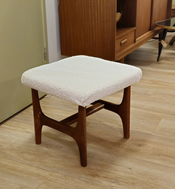Image 1 of Vintage Danish Teak Footstool Bench Hocker Footstool Stool Teddy Teak