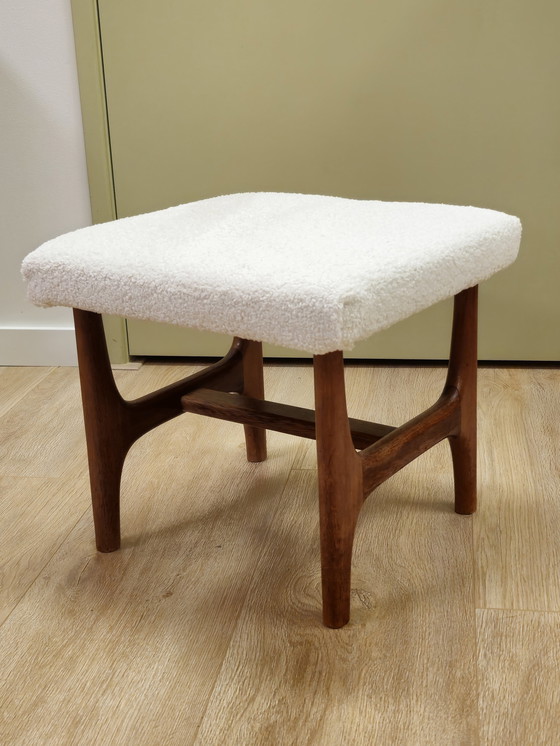 Image 1 of Vintage Danish Teak Footstool Bench Hocker Footstool Stool Teddy Teak