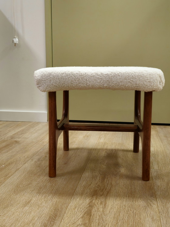 Image 1 of Vintage Danish Teak Footstool Bench Hocker Footstool Stool Teddy Teak