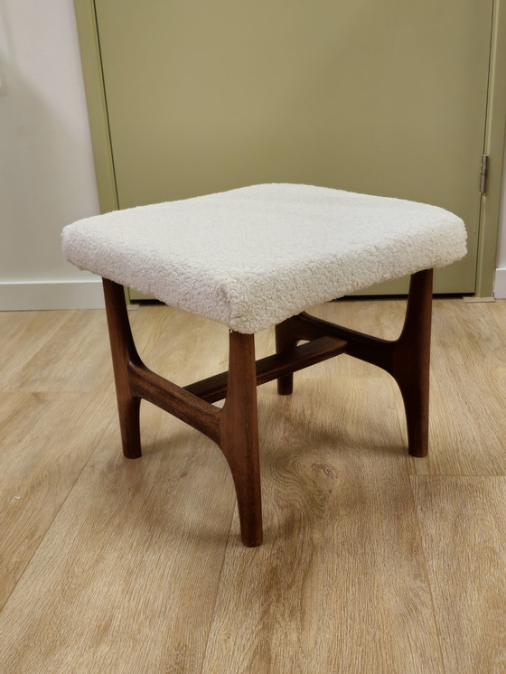 Image 1 of Vintage Danish Teak Footstool Bench Hocker Footstool Stool Teddy Teak