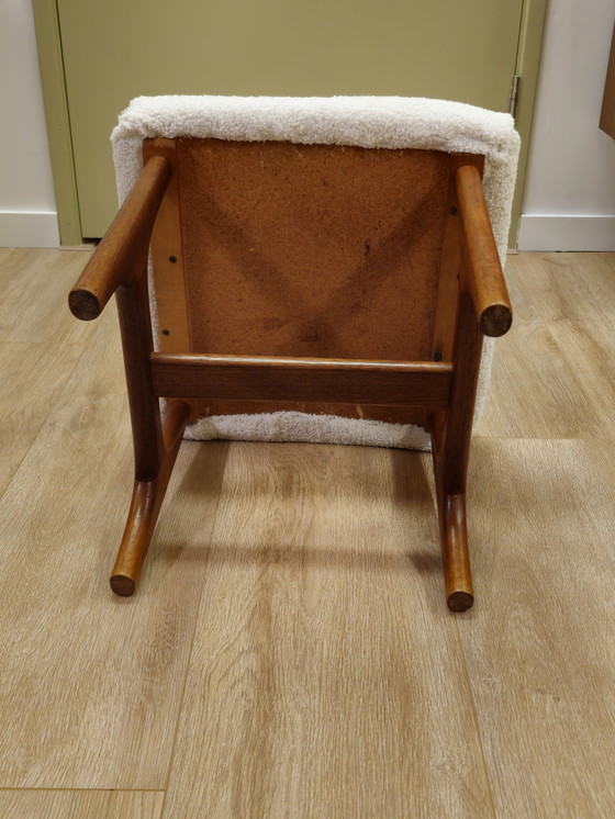 Image 1 of Vintage Danish Teak Footstool Bench Hocker Footstool Stool Teddy Teak