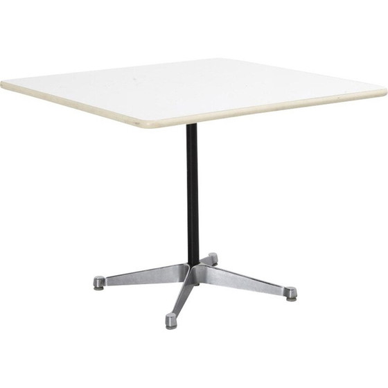 Image 1 of Table blanche vintage Herman Miller en aluminium et formica 1970