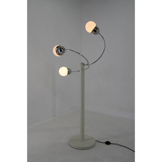 Image 1 of Lampadaire vintage Space Age en métal avec 3 bras, Italie 1960