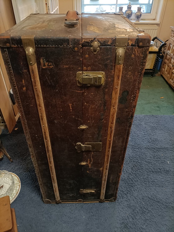 Image 1 of Vintage German Mädler Steamer Wardrobe Case, 1900S
