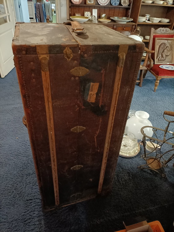 Image 1 of Vintage German Mädler Steamer Wardrobe Case, 1900S