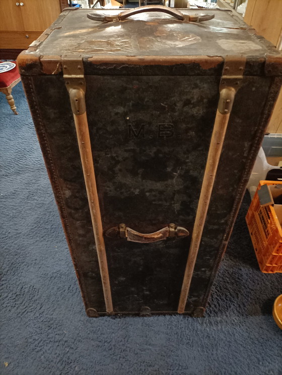 Image 1 of Vintage German Mädler Steamer Wardrobe Case, 1900S
