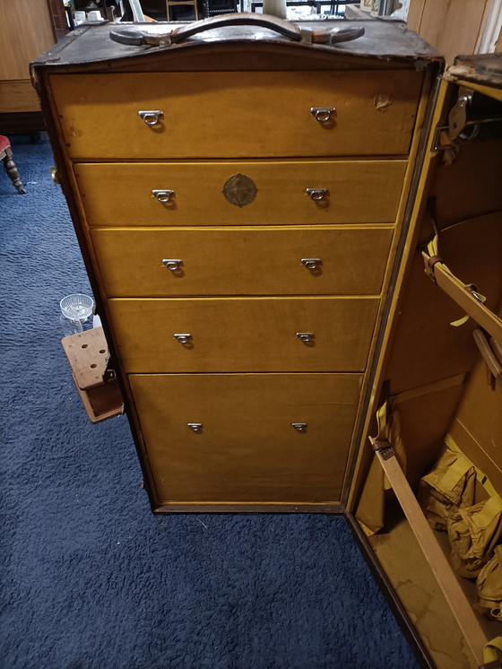 Image 1 of Vintage German Mädler Steamer Wardrobe Case, 1900S