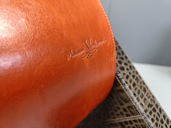 Image 1 of Fauteuils français vintage en cuir de la Maison Vandamme, 1970S