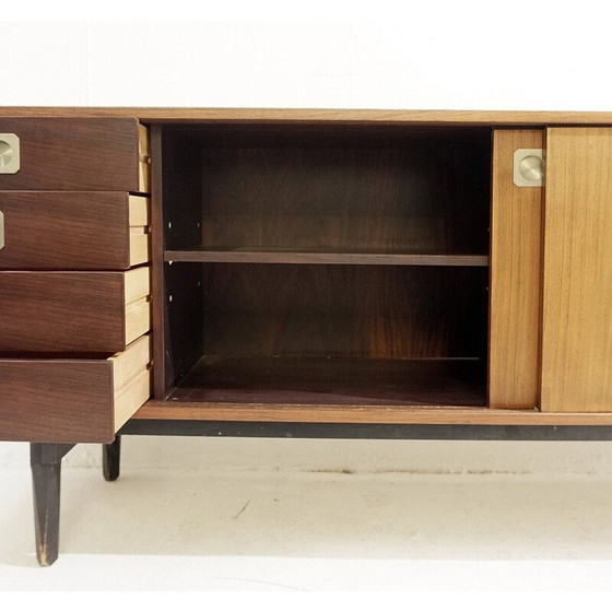 Image 1 of Buffet à portes coulissantes en bois du Mid Century, Italie années 1960