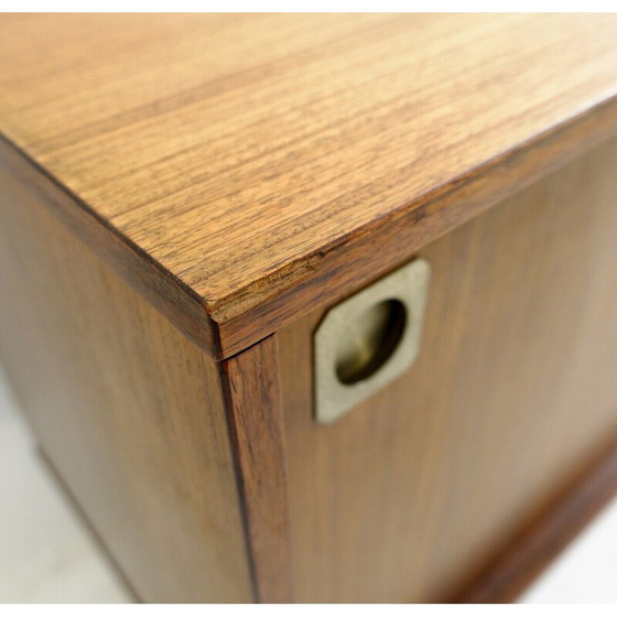 Image 1 of Buffet à portes coulissantes en bois du Mid Century, Italie années 1960