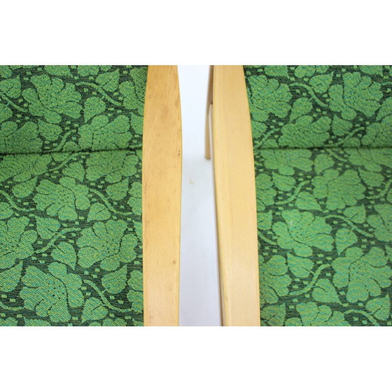 Image 1 of Paire de fauteuils vintage en bois de hêtre avec rembourrage par Ton ,Tchécoslovaquie 1960s