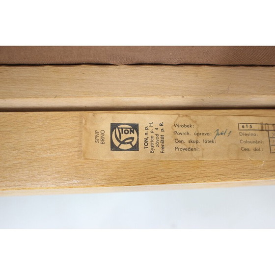 Image 1 of Paire de fauteuils vintage en bois de hêtre avec rembourrage par Ton ,Tchécoslovaquie 1960s