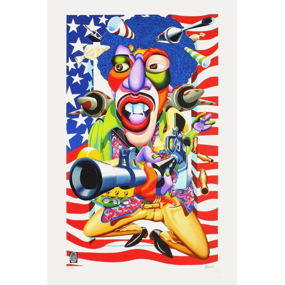 Image 1 of Lithographie vintage de Jimmy Hendrix par Didier Chamizot, 2008