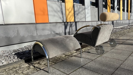 Image 1 of Cor - Design - Fauteuil Cycle Avec Tabouret Alcanthara Gris-Beige