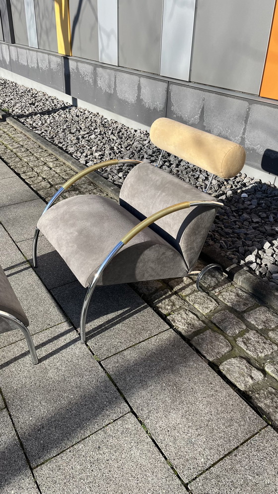 Image 1 of Cor - Design - Fauteuil Cycle Avec Tabouret Alcanthara Gris-Beige