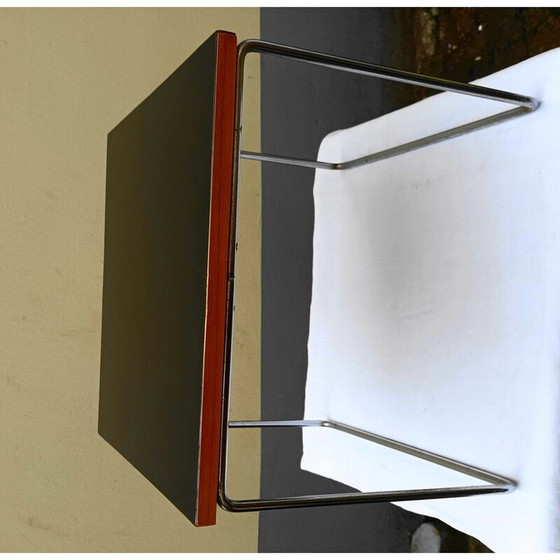 Image 1 of Table vintage en formica noir et métal par Pierre Guariche pour Steiner, 1950
