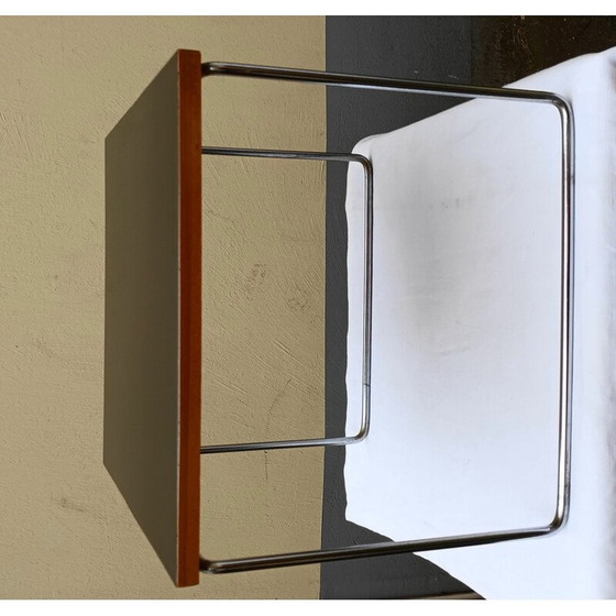 Image 1 of Table vintage en formica noir et métal par Pierre Guariche pour Steiner, 1950