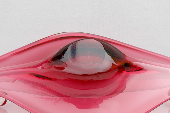 Image 1 of Grand bol en verre de Murano, rose, années 1960