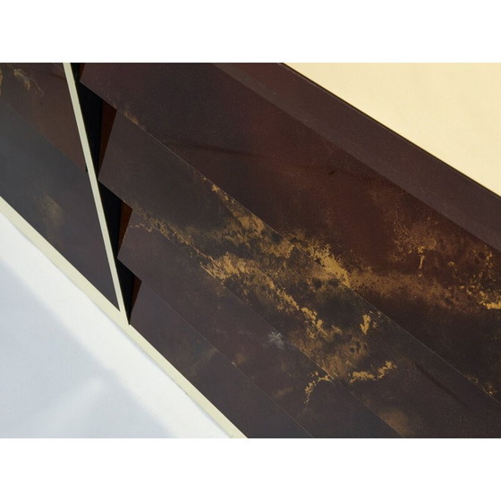Image 1 of Buffet vintage en laque et laiton de Jansen, 1970