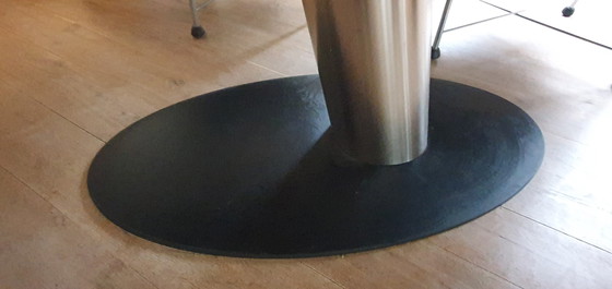 Image 1 of Table de salle à manger Libra Oval, 225X115 Cm, pied en acier inoxydable, plateau noir