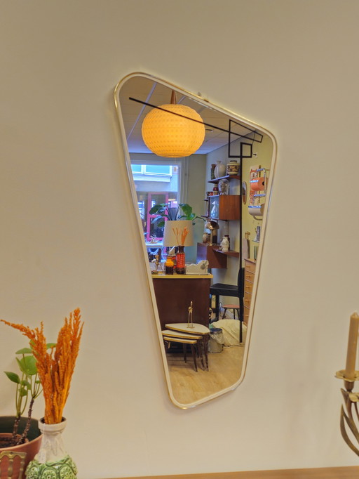 Miroir Vintage A-Symmétrique Laiton Or