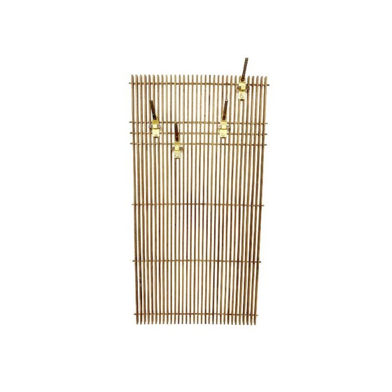 Image 1 of Porte-manteau modulaire vintage en bois stratifié et laiton, Italie 1950