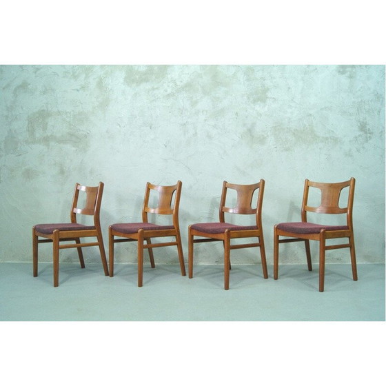 Image 1 of Ensemble de 4 chaises de salle à manger vintage en teck danois années 1960