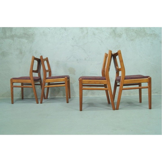 Image 1 of Ensemble de 4 chaises de salle à manger vintage en teck danois années 1960