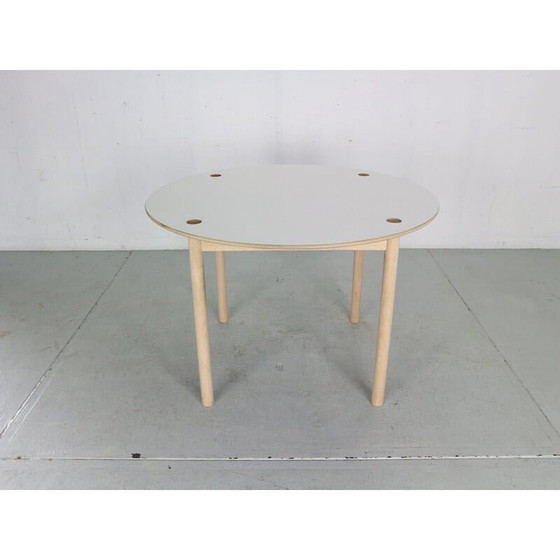 Image 1 of Table de salle à manger ronde en bois de chêne par Børge Mogensen pour Fdb Møbler, Danemark, années 1950