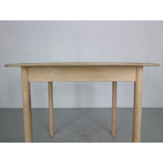 Image 1 of Table de salle à manger ronde en bois de chêne par Børge Mogensen pour Fdb Møbler, Danemark, années 1950