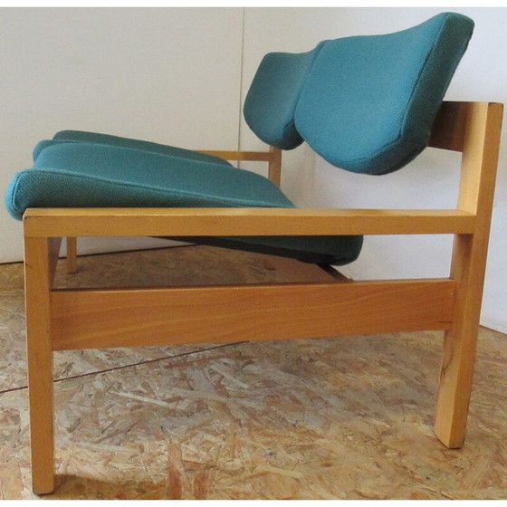 Image 1 of Petit canapé vintage 2 places vert 1960