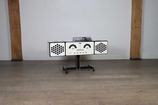 Brionvega Rr126 En Blanc Par Achille Et Pier Giacomo Castiglioni, Italie 1960S