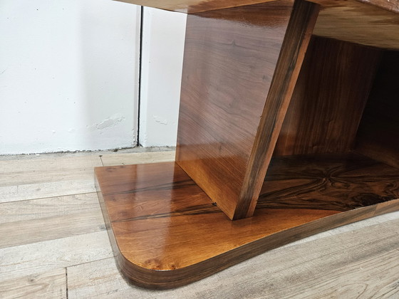 Image 1 of Table console Art Decò en bois de bruyère