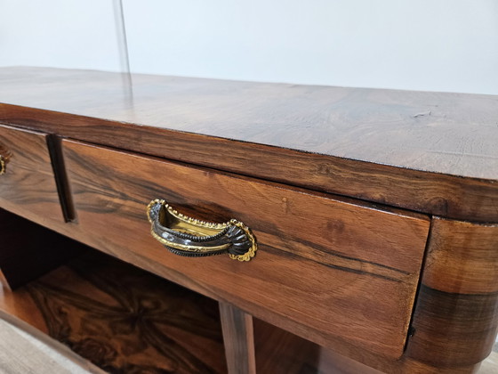 Image 1 of Table console Art Decò en bois de bruyère