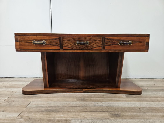 Image 1 of Table console Art Decò en bois de bruyère