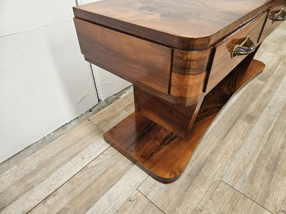 Image 1 of Table console Art Decò en bois de bruyère