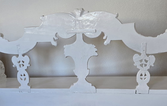 Image 1 of Banc d'entrée rococo hollandais vintage