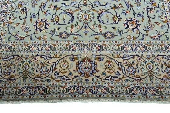 Image 1 of Tapis d'Orient noué à la main - Keshan En vert pistache - 315 X 230 cm