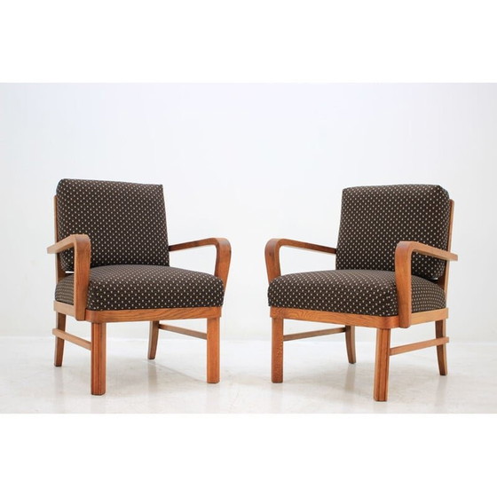 Image 1 of Paire de fauteuils vintage, Tchécoslovaquie 1950