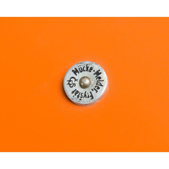 Image 1 of Set de table orange vintage par Mücke et Melder, Allemagne 1940