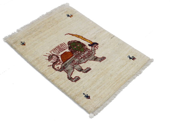 Image 1 of Tapis persan original noué à la main Gabbeh 90 X 60 cm Nouveau tapis