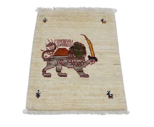 Tapis persan original noué à la main Gabbeh 90 X 60 cm Nouveau tapis