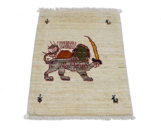 Image 1 of Tapis persan original noué à la main Gabbeh 90 X 60 cm Nouveau tapis