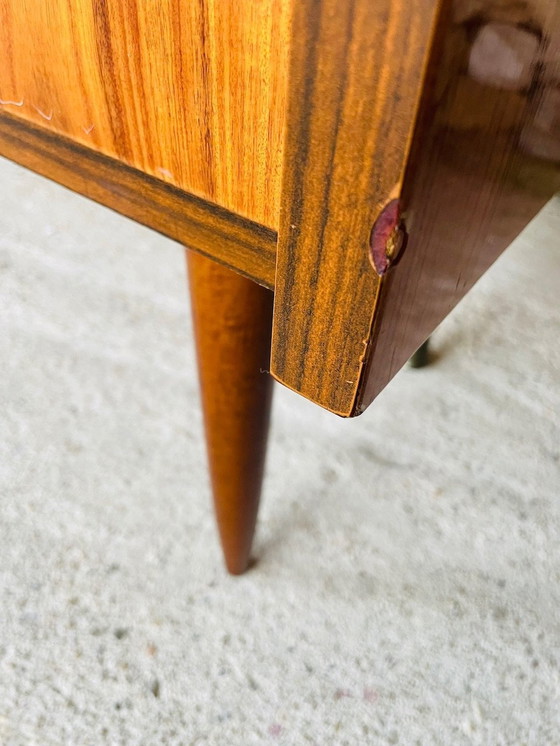 Image 1 of Buffet en noyer flammé, Mid Century, années 1960