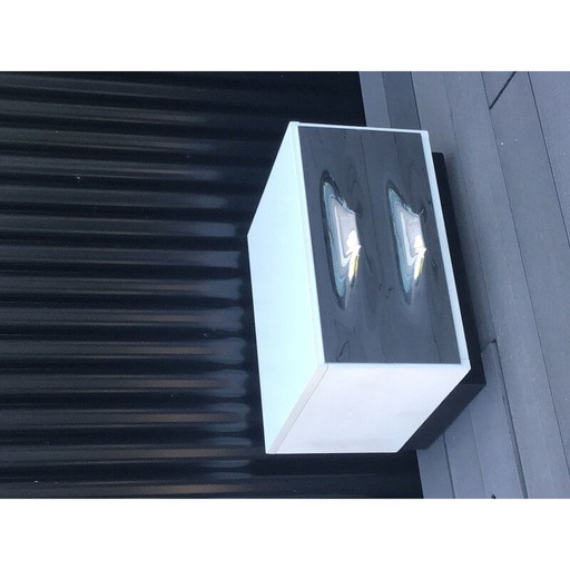 Table de nuit vintage en mélamine blanche par Raymond Loewy, 1960