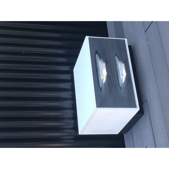 Image 1 of Table de nuit vintage en mélamine blanche par Raymond Loewy, 1960