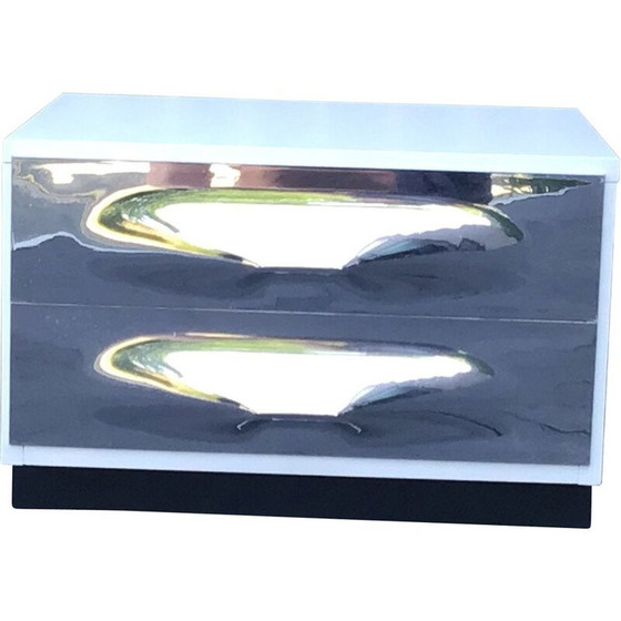 Image 1 of Table de nuit vintage en mélamine blanche par Raymond Loewy, 1960